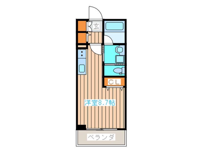 ルミエール日泉(ワンルーム/8階)の間取り写真