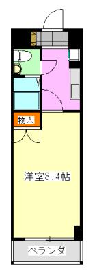 ジュモー京成船橋(1K/1階)の間取り写真