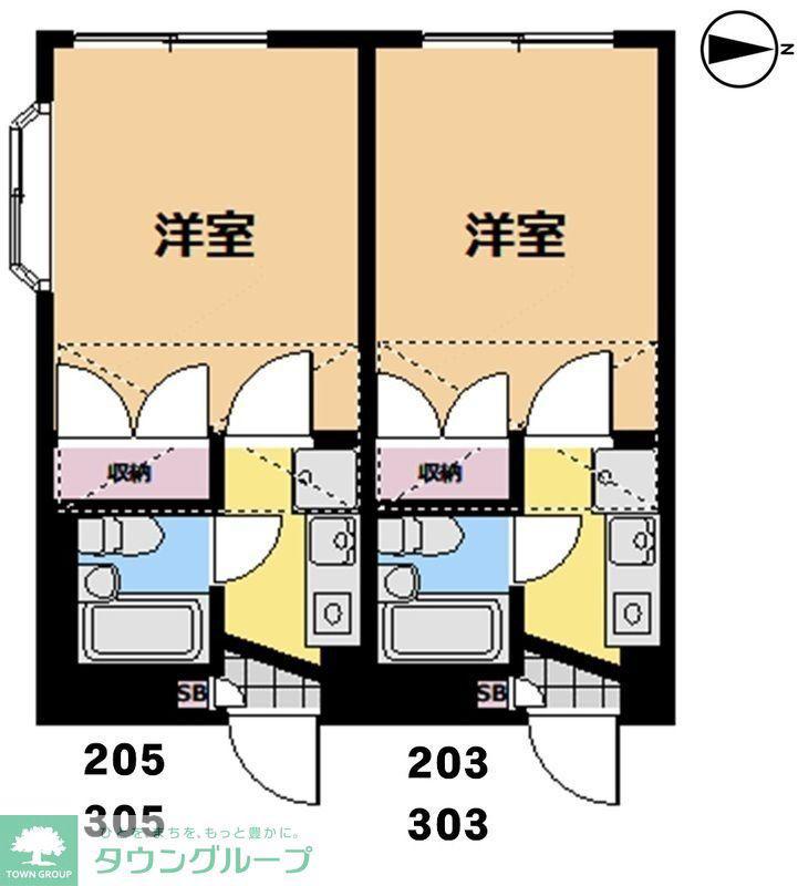 ジョイパレス平塚(1K/3階)の間取り写真