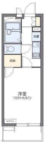 レオパレス田面(1K/2階)の間取り写真