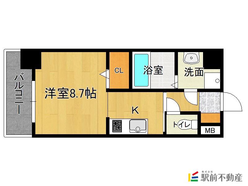 ブレス学研都市(ワンルーム/5階)の間取り写真