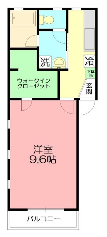 メゾンアンテノール(1K/2階)の間取り写真