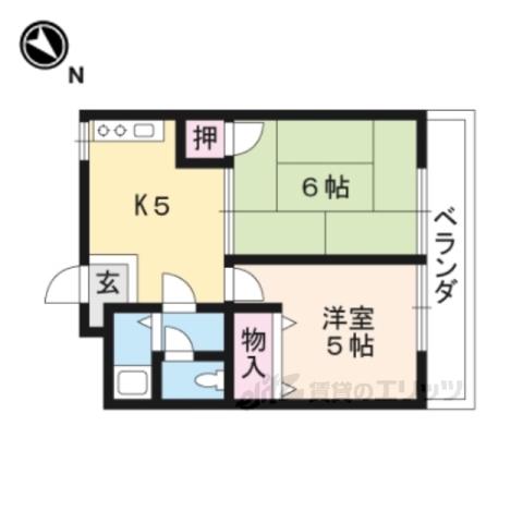 ROYAL EMOND KUSATSU(2DK/2階)の間取り写真