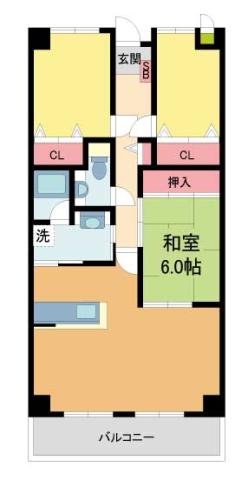 サンテ東甲子園(3LDK/2階)の間取り写真