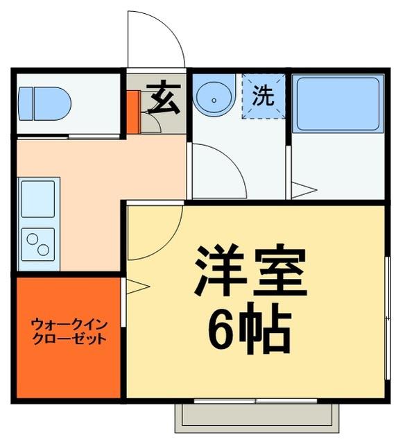 パークハウス船橋(1K/2階)の間取り写真