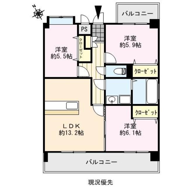 グランコード(3LDK/2階)の間取り写真