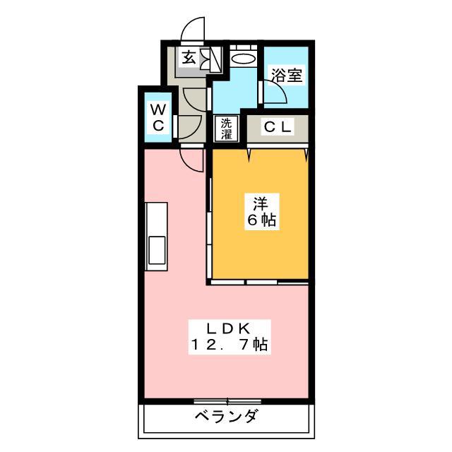 GRAND COLLINE(1LDK/4階)の間取り写真