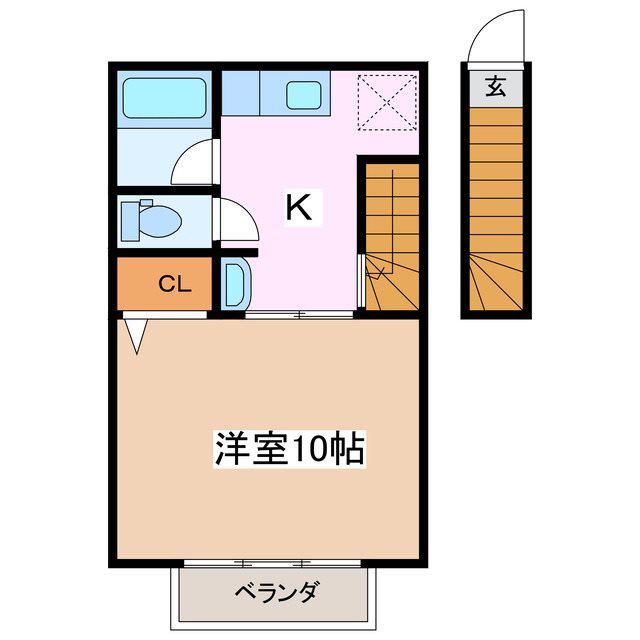 はじめパレス(1K/2階)の間取り写真