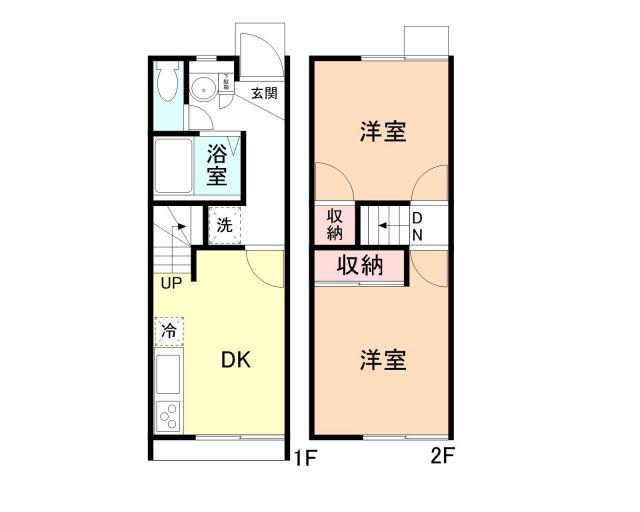 シトラスジュノス(2DK/1階)の間取り写真