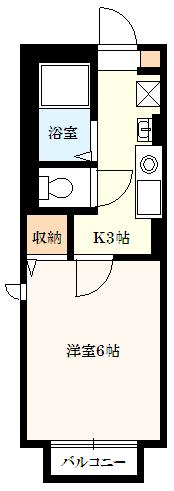 シェソワ(1K/1階)の間取り写真