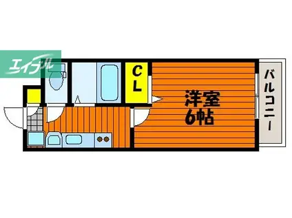 ウェーブレジデンス島田本町(1K/1階)の間取り写真