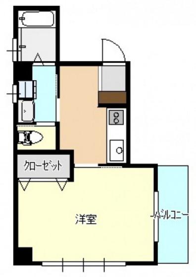 S・K羽衣(1DK/2階)の間取り写真