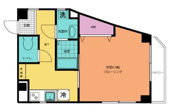 カームレスト根岸(1K/3階)の間取り写真