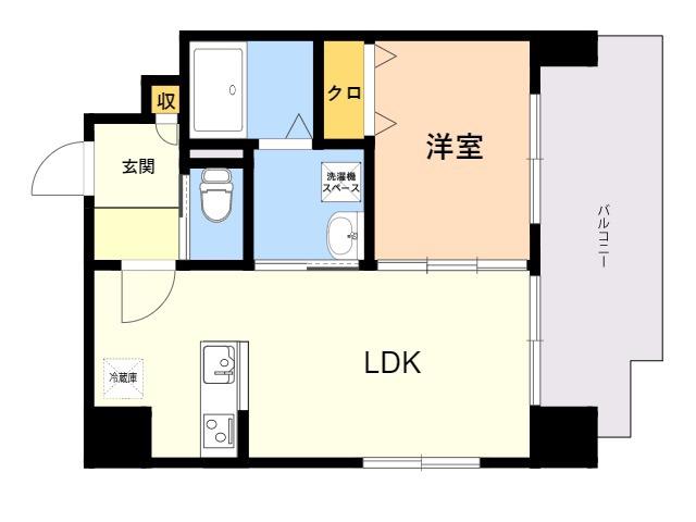 グロワール高砂(1LDK/7階)の間取り写真