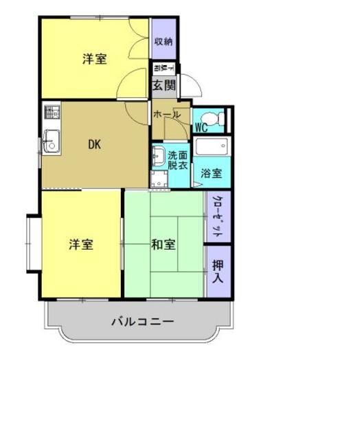 ジェネシス大島C(3DK/3階)の間取り写真