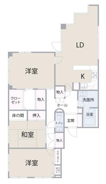 パークサイド田中(3SLDK/5階)の間取り写真