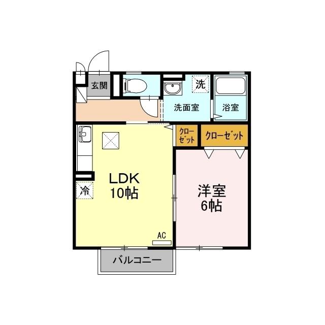 D-ROOM プレミール(1LDK/1階)の間取り写真