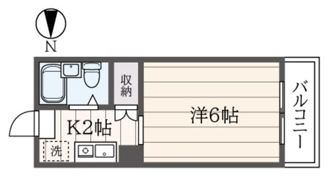 アブソリュートコウエイ(1K/2階)の間取り写真