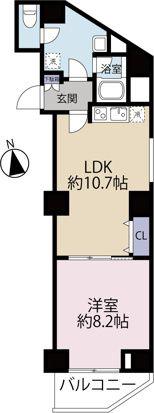 リリーフォート板橋大山(1LDK/7階)の間取り写真