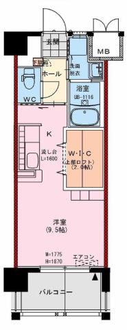 プレベントN(ワンルーム/3階)の間取り写真