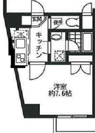 ナインブーランジェ川崎(1K/2階)の間取り写真