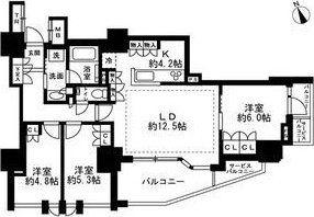 プレミスト三鷹(3LDK/6階)の間取り写真