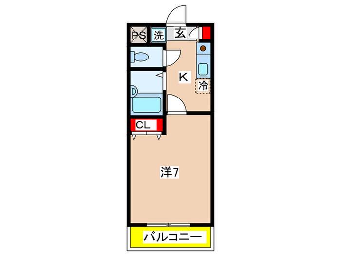 アスタリスク日吉(1K/3階)の間取り写真