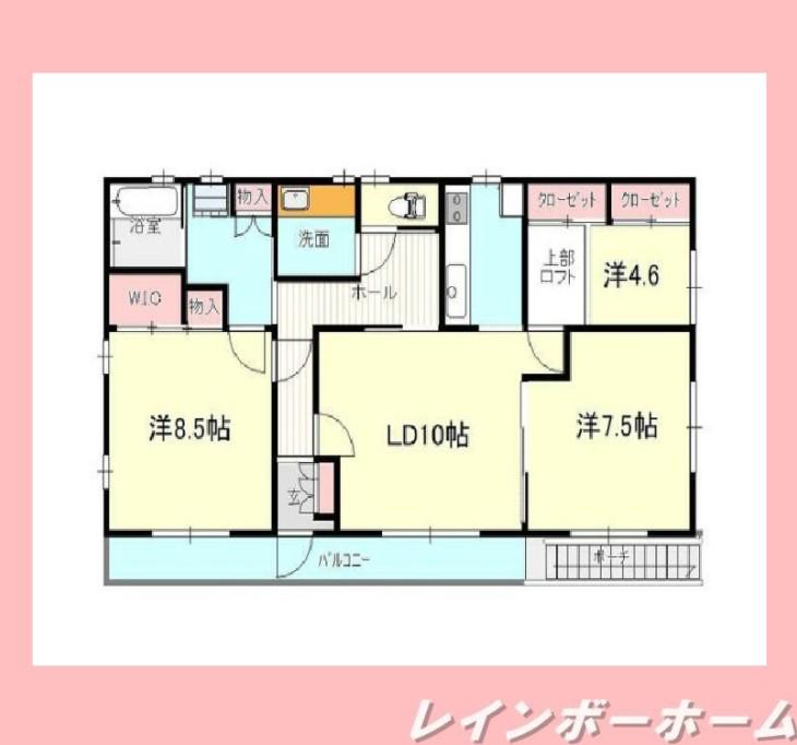 ＪＲ常磐線 我孫子駅 徒歩4分 2階建 築23年(3LDK/2階)の間取り写真