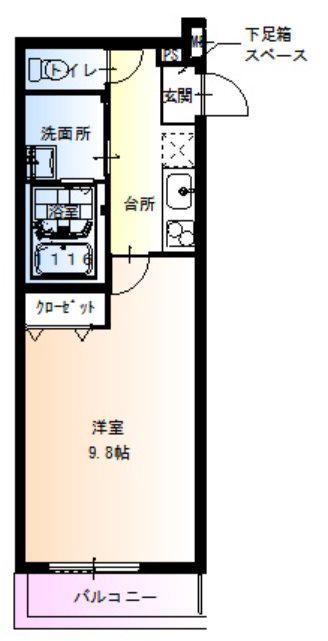 フジパレス服部本町I番館(1K/2階)の間取り写真