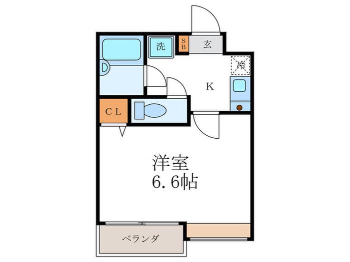 ポルト・ボヌール(1K/3階)の間取り写真