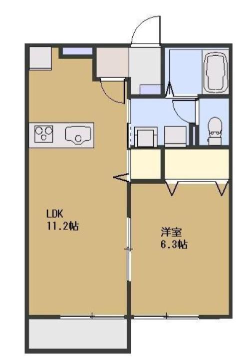 メルシー(1LDK/2階)の間取り写真