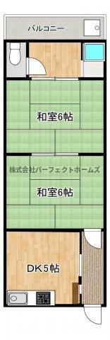 清水ハイツ(2DK/2階)の間取り写真