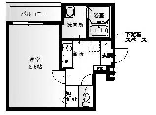 フジパレス大物駅北I番館(1K/2階)の間取り写真