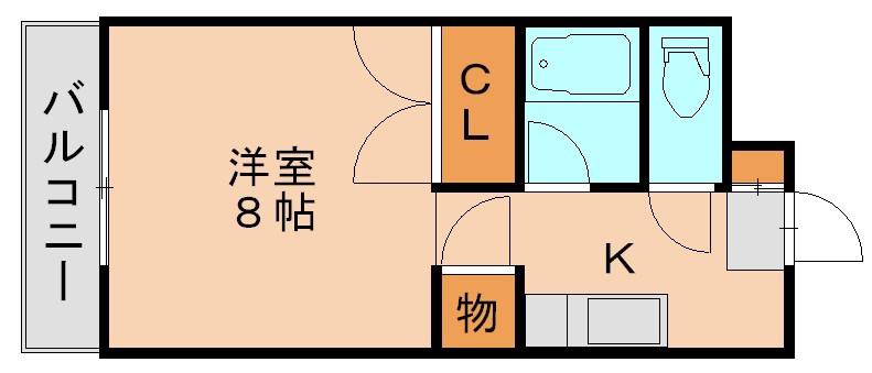 シャルマンMIZOE(1K/3階)の間取り写真