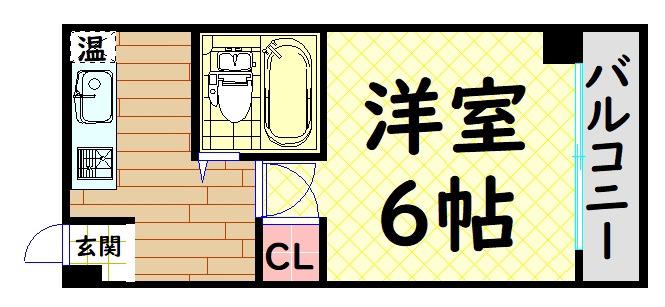 セラ天下茶屋(1K/3階)の間取り写真