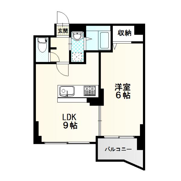 FEUILLESVERTESAJ(1LDK/7階)の間取り写真