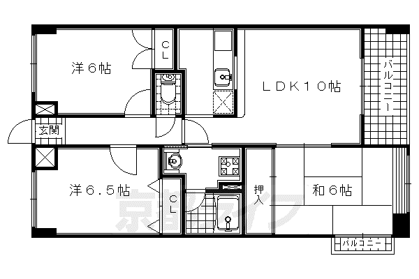 スマイルオーキット(3LDK/1階)の間取り写真