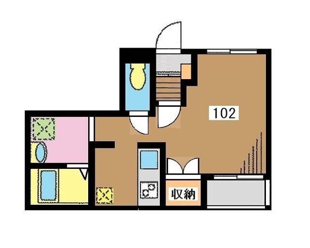 MAISON LIBRA(1K/1階)の間取り写真