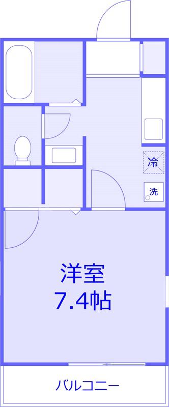 ＪＲ埼京線 北与野駅 徒歩5分 2階建 築24年(1K/1階)の間取り写真
