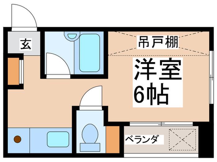 エメラルドマンションI(ワンルーム/3階)の間取り写真