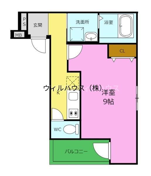 フジパレス北野田Ⅰ番館(1K/3階)の間取り写真