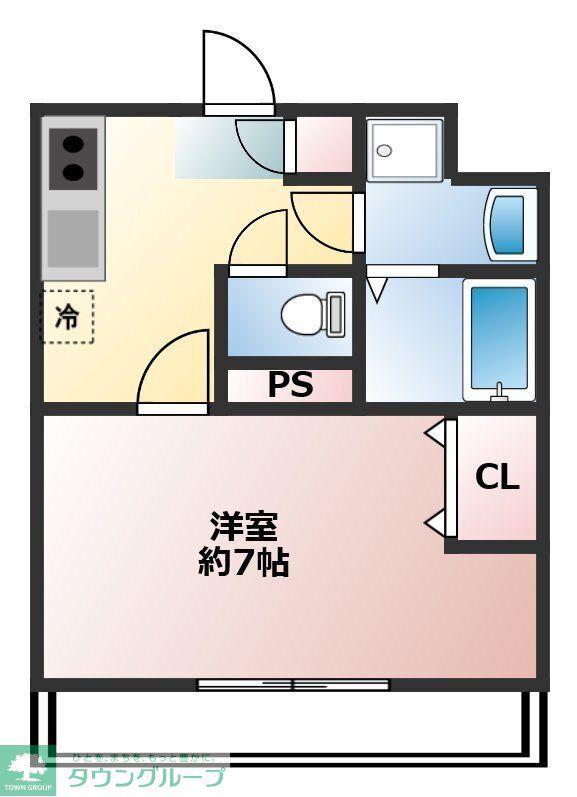 フェリーチェ(1K/2階)の間取り写真