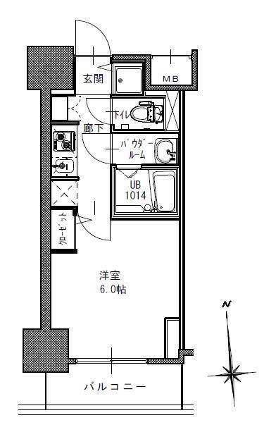 S-RESIDENCE南堀江(1K/6階)の間取り写真