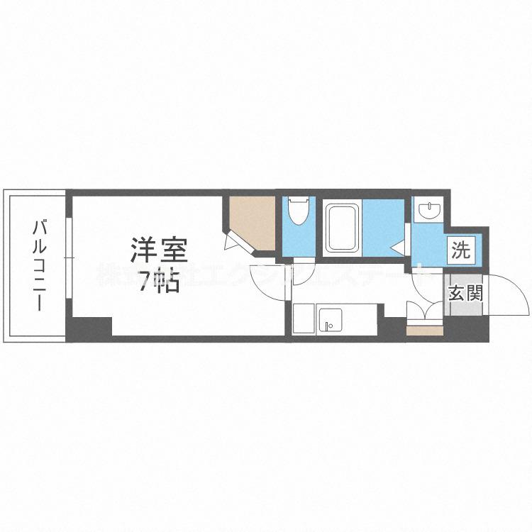 J-BRIGHT UMEDA KITA(1K/6階)の間取り写真
