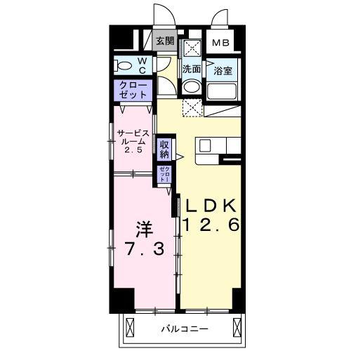 LA ORIGIN(1LDK/9階)の間取り写真