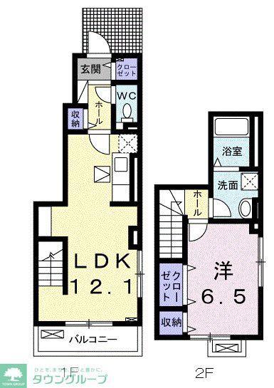 クレアージュ(1LDK/1階)の間取り写真