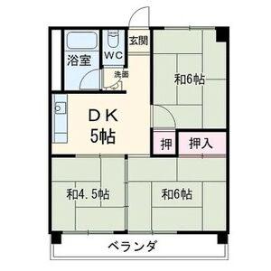 城北ビル(3DK/3階)の間取り写真