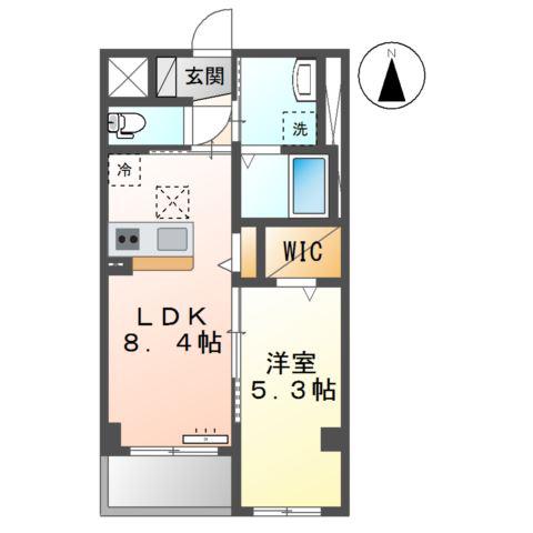 エル・メゾン(1LDK/1階)の間取り写真