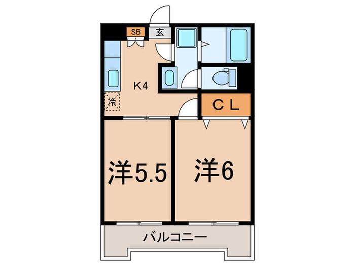 メゾンアヴェニール(2K/3階)の間取り写真
