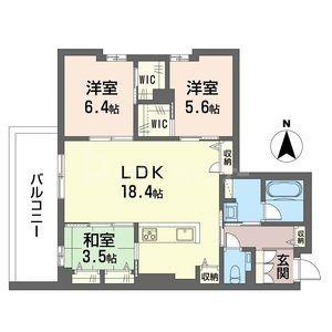 グリシナ(3LDK/3階)の間取り写真